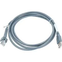 VHBW Câble de données USB 2.0 mâle vers RJ45 mâle compatible avec Datalogic QuickScan Lite QW2100 lecteur code-barres - Cordon, 2 m gris