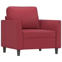 vidaXL Fauteuil vin rouge 60 cm similicuir