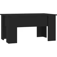 vidaXL Table basse noire 79x49x41 cm Bois composite
