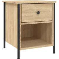 vidaXL Table de chevet chêne sonoma 40x42x50 cm bois d'ingénierie