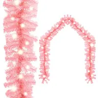 vidaXL Guirlande de Noël avec lumières LED 20 m Rose