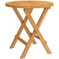 vidaXL Table de bistrot Ø46x47 cm bois massif acacia