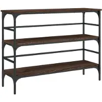 vidaXL Table console chêne marron 100x32x75 cm bois d'ingénierie