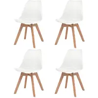 vidaXL Chaises de salle à manger 4 pcs. Blanc Plastique