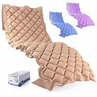 Mobiclinic Matelas anti-escarres , matelas anti-escarres avec moteur compresseur, matelas pneumatique pour prévenir les escarres, dimensions 200x90x7 cm, 130 cellules, couleur beige, modèle Mobi 1