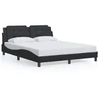 vidaXL Cadre de lit sans matelas "Zadar" noir 160x200 cm similicuir