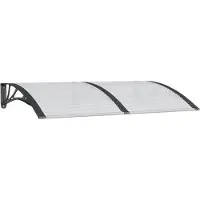 vidaXL Auvent de porte Noir 150x100 cm Polycarbonate