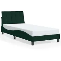 vidaXL Cadre de lit sans matelas "Hanko" vert foncé 90x190 cm velours