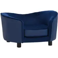 vidaXL Canapé pour chien bleu 69x49x40 cm peluche et similicuir