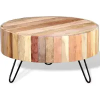 vidaXL Table basse en vieux bois massif