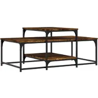 vidaXL Table basse chêne fumé 102x60x45 cm bois composite