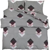 vidaXL Ensemble de literie Gris 225x220 cm coton