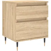 vidaXL Table de chevet ch¿ºne sonoma 40x35x50 cm bois d¡¯ing¿¿nierie