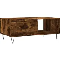 vidaXL Table basse chêne fumé 90x50x36,5 cm Bois composite