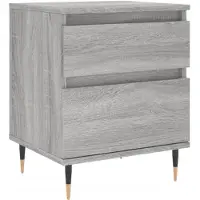 vidaXL Table De Chevet Sonoma Gris 40x35x50 Cm Bois D¡¯ingénierie