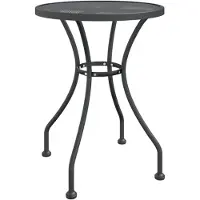 vidaXL Table de jardin Ø60x72 cm Métal déployé Anthracite