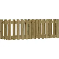 vidaXL Lit surélevé Design clôture à lattes 150x50x50 cm Bois de pin imprégné