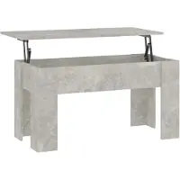 vidaXL Table basse gris béton 101x49x52 cm Bois composite