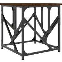 vidaXL Table basse marron aspect chêne 45x45x47,5 cm Bois composite