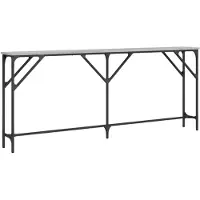 vidaXL Table console sonoma gris 180x23x75 cm bois d'ingénierie