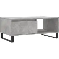 vidaXL Table basse gris béton 90x50x36,5 cm Bois composite