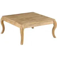 vidaXL Table basse "Jesenwang" en bois massif de manguier teinté marron naturel. Dimensions (L/L/H) 80x80x40 cm