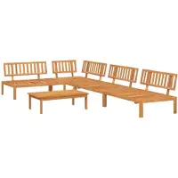 vidaXL Ensemble de 5 canapés de jardin en palettes en bois massif d'acacia