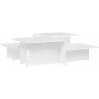vidaXL Tables basses 2 pcs. Blanc Bois composite