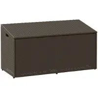 vidaXL Coffre à coussins de jardin brun 110x50x58 cm Poly rotin