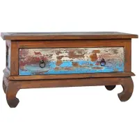 vidaXL Table basse 80x50x40 cm teck vieux bois