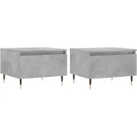 vidaXL Tables basses 2 pcs. Gris béton 50x46x35 cm Bois composite