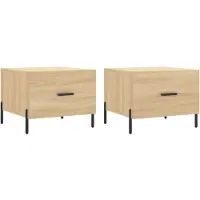 vidaXL Tables basses 2 pièces chêne Sonoma 50x50x40 cm bois composite