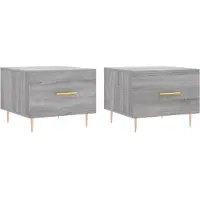 vidaXL Tables basses 2 pcs. Gris Sonoma 50x50x40 cm Bois composite