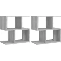 vidaXL Table de chevet 2pcs Sonoma gris 50x30x51,5cm Bois d'ingénierie