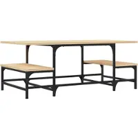 vidaXL Table basse en chêne Sonoma 100x50,5x40 cm Matériau dérivé du bois