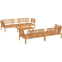 vidaXL Ensemble de 5 canapés de jardin en palettes en bois massif d'acacia