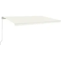 vidaXL Store manuel rétractable avec LED 500x300 cm Crème