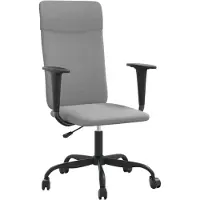 vidaXL Chaise de bureau Réglable en hauteur Tissu gris clair