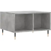 vidaXL Table basse gris béton 60x50x36,5 cm Bois composite