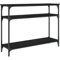 vidaXL Table console noir 100x29x75 cm bois d'ingénierie