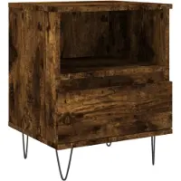 vidaXL Table de chevet chêne fumé 40x35x50 cm bois d’ingénierie