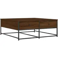 vidaXL Table basse marron imitation chêne 100x99x40 cm Bois composite