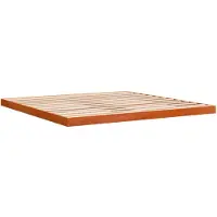 vidaXL Lit en bois massif pin brun ciré 200x200 cm