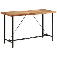 vidaXL Table de bar 180x70x107 cm bois massif acacia et fer