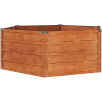 vidaXL -Pflanzer erhoben 129 x 129 x 45 cm Corten Stahl Rusty