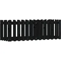 vidaXL Lit surélevé Design à lattes Noir 150x50x50 cm Pin massif