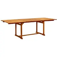 vidaXL Table de jardin en acacia 160-240 x 75 x 100 cm Rectangulaire