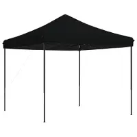 vidaXL Tente de réception pliable Pop-Up noire 292x292x315 cm