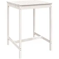 vidaXL Table de jardin blanc 82,5x82,5x110 cm bois massif de pin