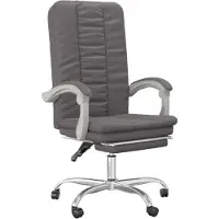 vidaXL Fauteuil inclinable de bureau Gris Similicuir